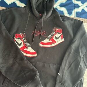 Nike Black and Red Men's Sweater